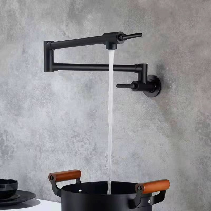 Pot Filler Faucet Matte Black Commercial Wall Mount Stove Faucet Wall Mount Pot Filler Facuet