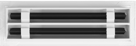 12x4 Modern AC Vent Cover - Decorative White Aluminum Air Vent - Standard Linear Slot Diffuser - Heating and Cooling Register Grille for Ceiling, Walls & Floors