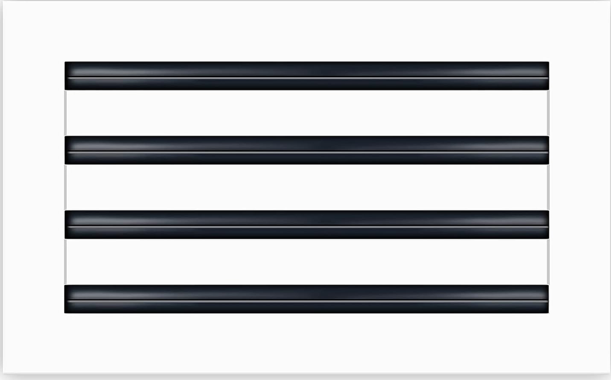 14x8 Modern AC Vent Cover - Decorative White Air Vent - Standard Linear Slot Diffuser - Register Grille for Ceiling, Walls & Floors