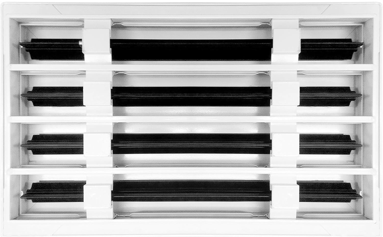 14x8 Modern AC Vent Cover - Decorative White Air Vent - Standard Linear Slot Diffuser - Register Grille for Ceiling, Walls & Floors