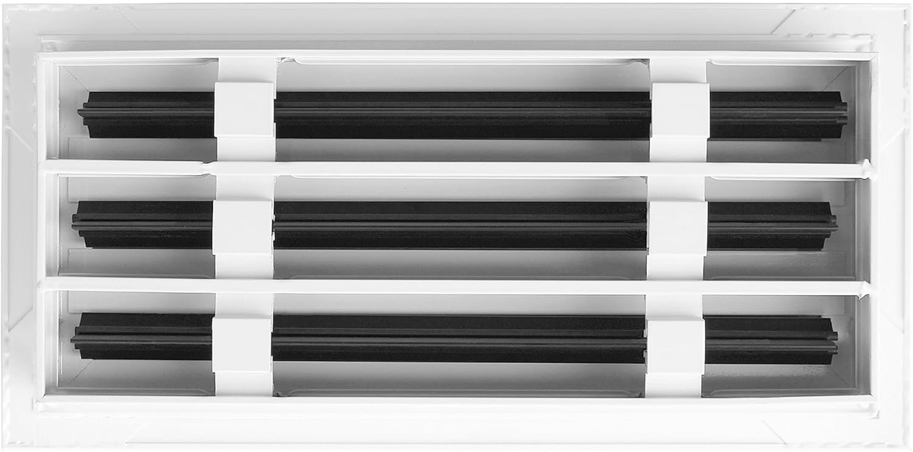 14x6 Modern AC Vent Cover - Decorative White Air Vent - Standard Linear Slot Diffuser - Register Grille for Ceiling, Walls & Floors