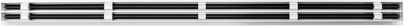 60" Linear Slot Diffuser - (2 Slot) Double Slot - White Decorative Air Vent - Modern AC Vent Cover for Ceiling, Walls & Floors