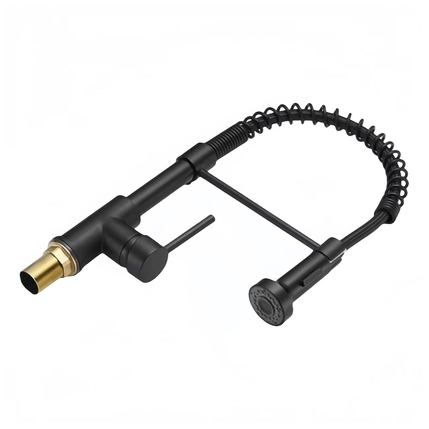 Matte Black Commercial Kitchen Faucet with Pull Down Sprayer – Single Handle, High Arc Spring Design for Farmhouse, RV, and Modern Kitchens 189-33D