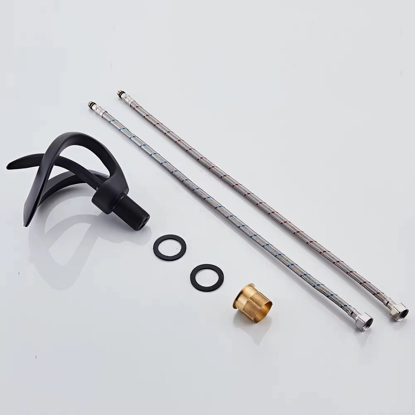 Luxury Waterfall Bathroom Faucet – Single Handle Artistic Basin Mixer Tap, Modern Sculptural Design in Brushed Finish Odz007