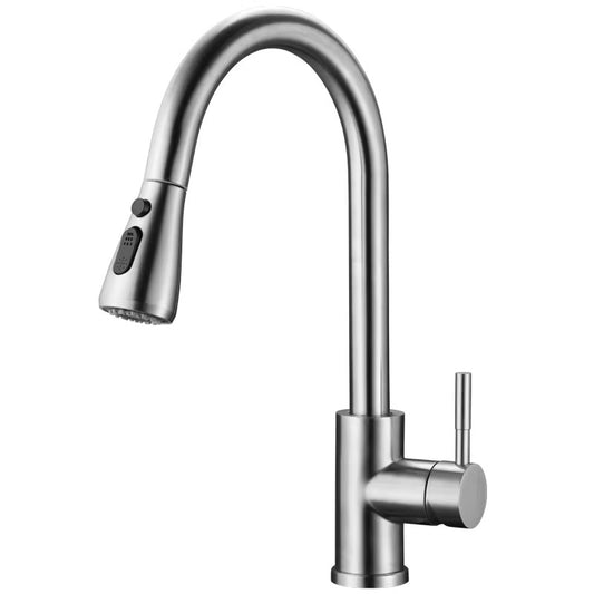 Touch Kitchen Faucet with Pull Down Sprayer – High Arc, 3-Mode Spray Head, 360° Swivel, Brushed Nickel Finish, Single Handle, 20” Hose