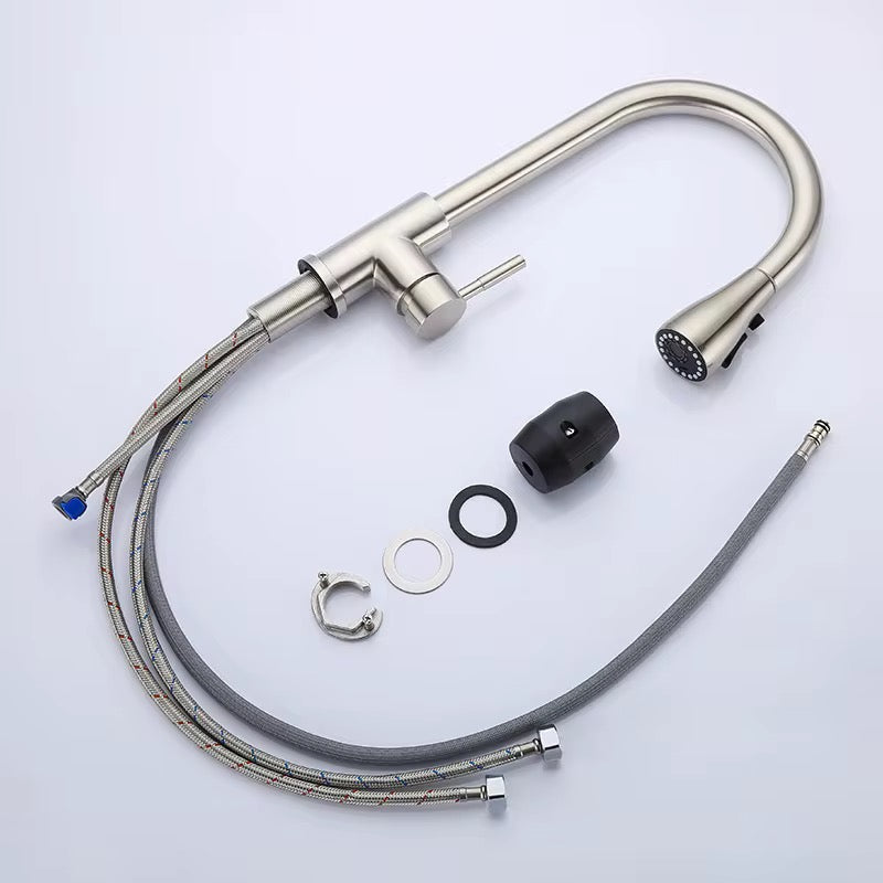 Touch Kitchen Faucet with Pull Down Sprayer – High Arc, 3-Mode Spray Head, 360° Swivel, Brushed Nickel Finish, Single Handle, 20” Hose