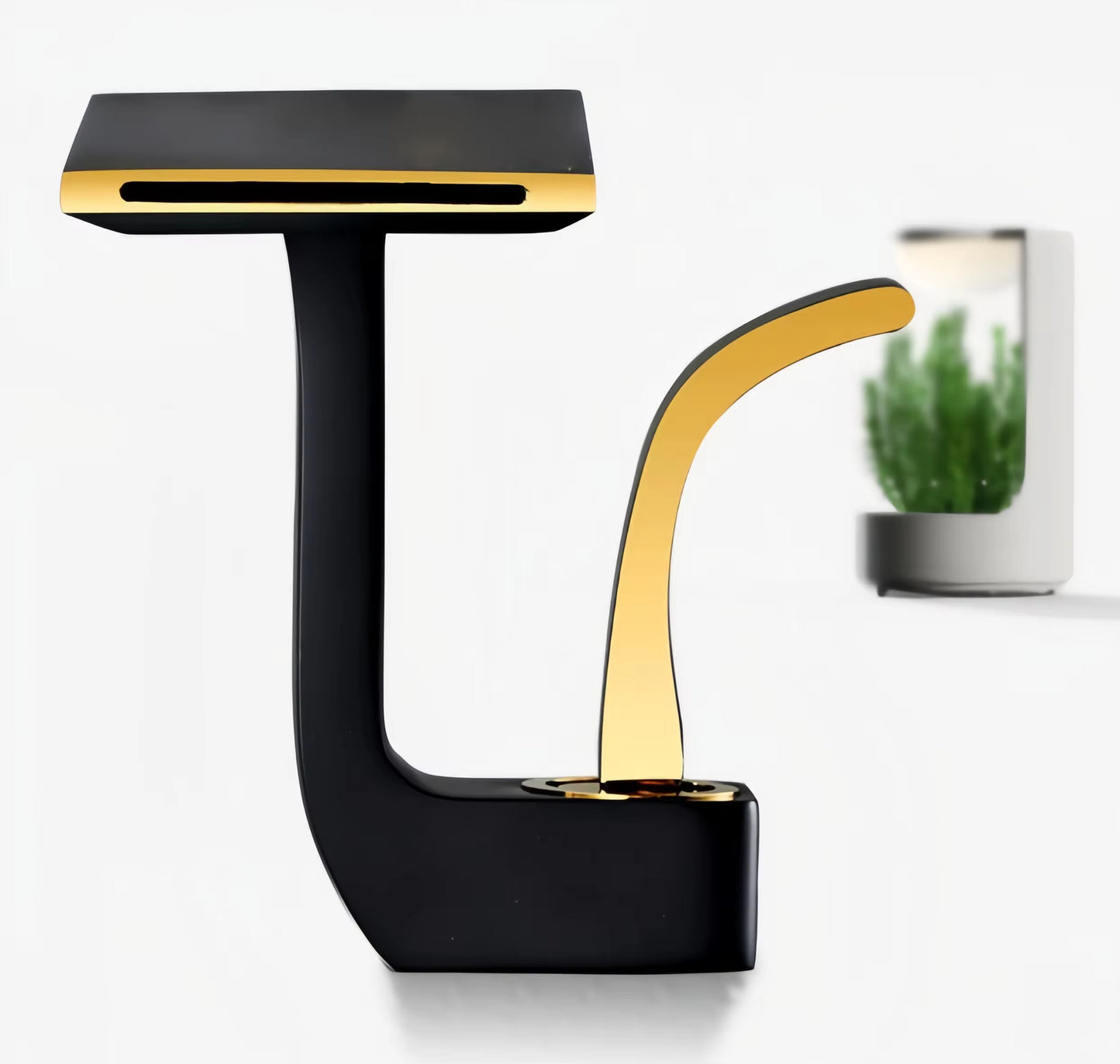 Modern Waterfall Bathroom Faucet – Single Handle, Square Spout, Hot & Cold Mixer