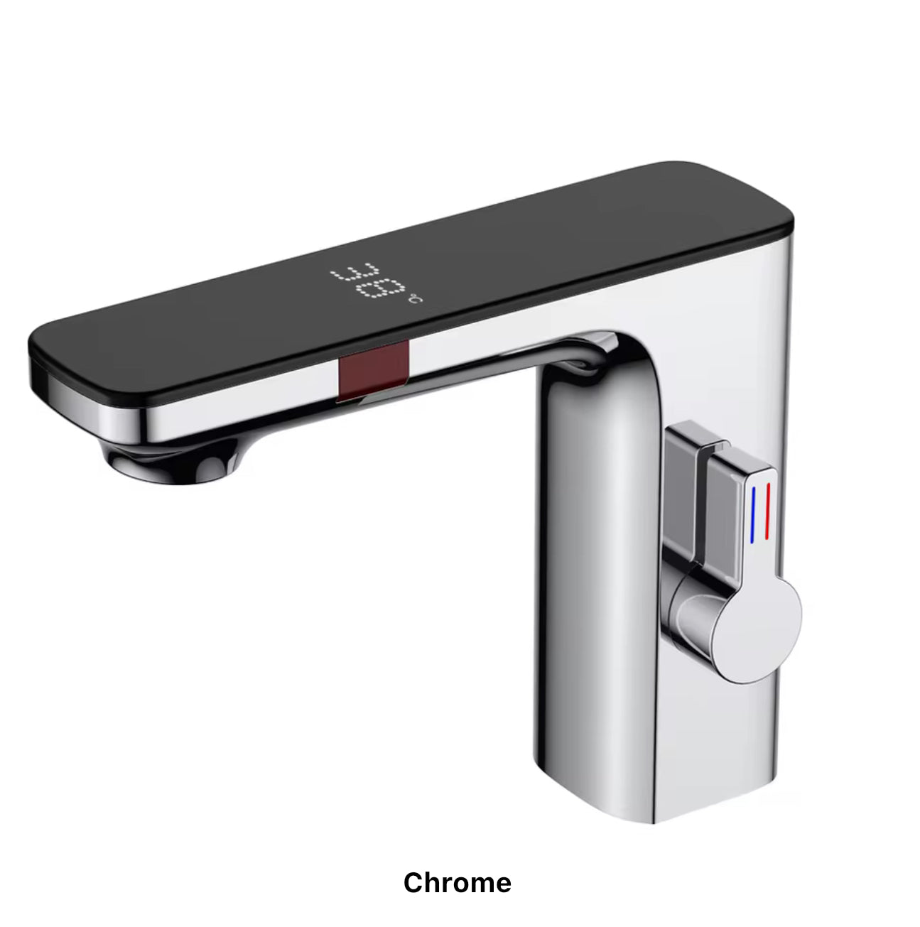 Sensor Faucet, Digital Display Bathroom Faucets for Sink, 1 Hole Bathroom Faucet for Classic Brass Faucet