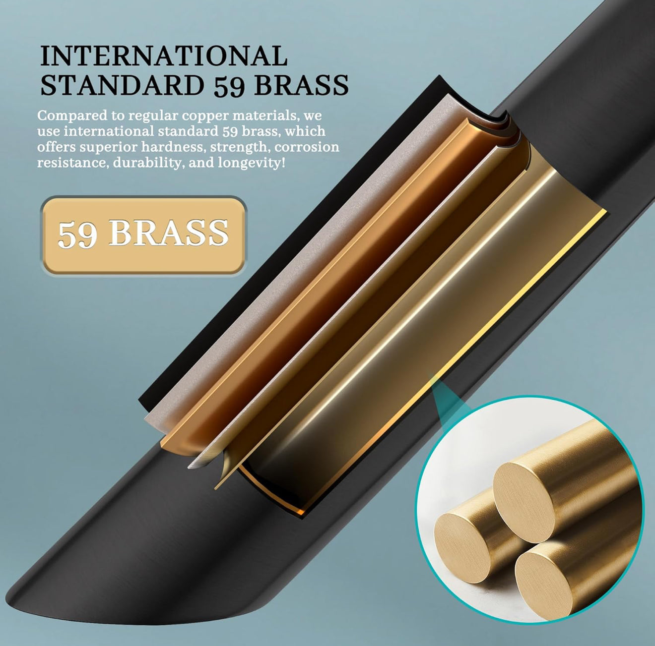 Bathroom Sink Faucet, Waterfall Bathroom Faucet for 1 Hole, Single Handle Faucets, Brass Bathroom Faucet with 2 Supply Hoses for Rv Sink Vanity Restroom