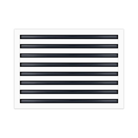 24"x16" Linear Slot Diffuser Vent Cover – 8 Slot HVAC Air Vent Grille – Premium Aluminum AC Register for Ceiling or Wall – Modern Sleek Design – Easy Installation – White Powder-Coated Finish