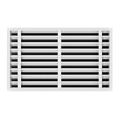 30"x18" Linear Slot Diffuser Vent Cover – 9 Slot HVAC Air Vent Grille – Premium Aluminum AC Register for Ceiling or Wall – Modern Sleek Design – Easy Installation – White Powder-Coated Finish