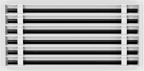 24x12 Linear Slot Diffuser – 6 Slot AC Vent Cover | Premium Steel HVAC Grille | Modern Air Register for Wall or Ceiling | White Powder-Coated Finish | Supply Vent