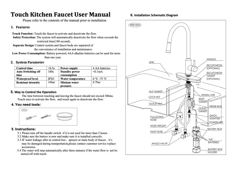 Luxury Modern Design Brass Goumet Pull Down Smart Touch Sensor Kitchen Faucet with Led 3 Way Water Saving Faucet Hot Cold Mixers Tap
