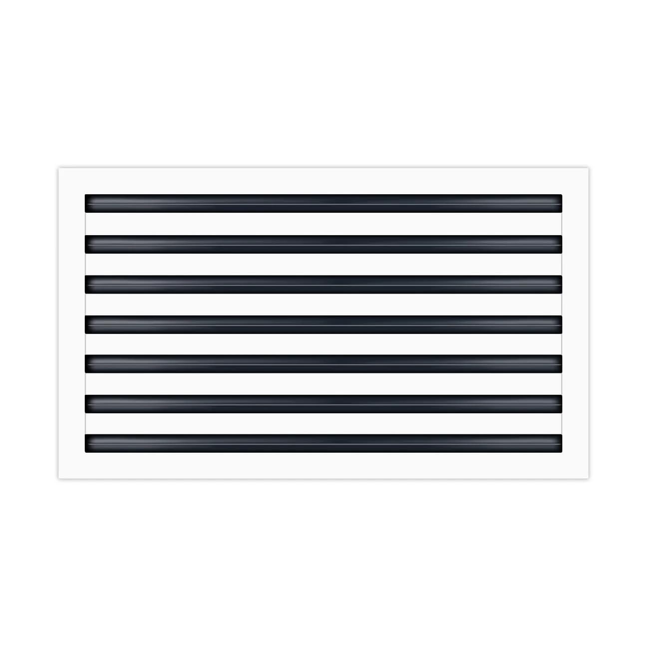 24"x14" Linear Slot Diffuser Vent Cover – 7 Slot HVAC Air Vent Grille – Premium Aluminum AC Register for Ceiling or Wall – Modern Sleek Design – Easy Installation – White Powder-Coated Finish
