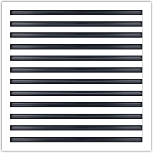 24x24 Linear Slot Diffuser – 12 Slot AC Vent Cover | Premium Steel HVAC Grille | Modern Air Register for Wall or Ceiling | White Powder-Coated Finish | Supply Vent
