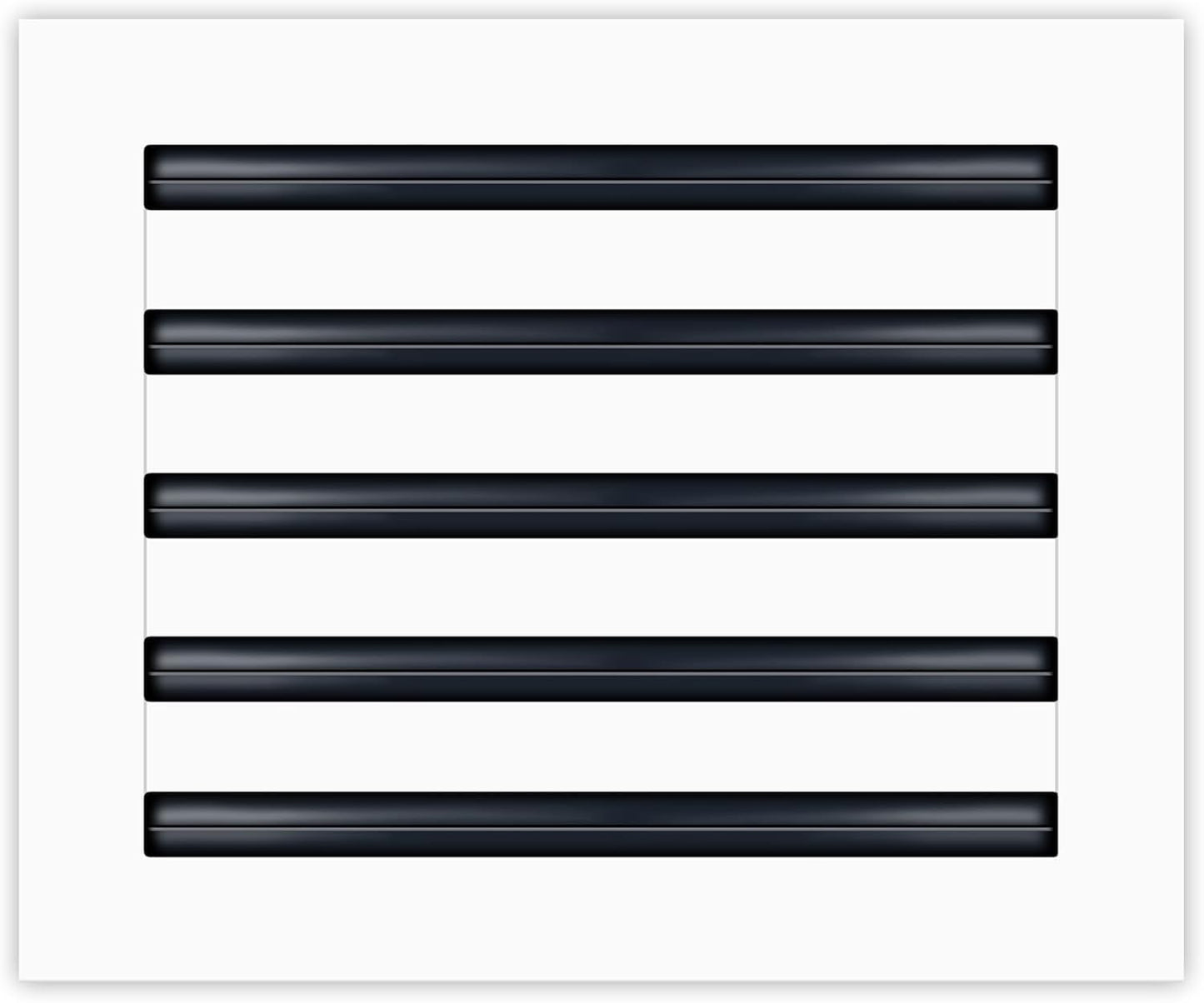 12x10 Linear Slot Diffuser – 5 Slot AC Vent Cover | Premium Steel HVAC Grille | Modern Air Register for Wall or Ceiling | White Powder-Coated Finish | Supply Vent