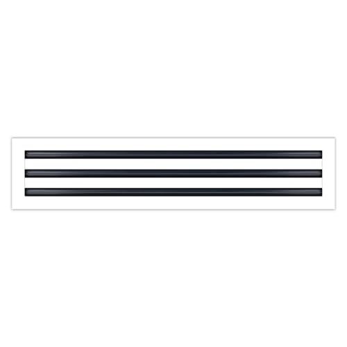 28x6 Linear Slot Diffuser – 3 Slot AC Vent Cover | Premium Steel HVAC Grille | Modern Air Register for Wall or Ceiling | White Powder-Coated Finish | Supply Vent