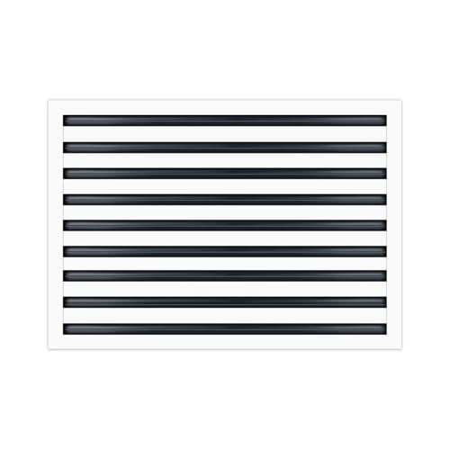 30"x18" Linear Slot Diffuser Vent Cover – 9 Slot HVAC Air Vent Grille – Premium Aluminum AC Register for Ceiling or Wall – Modern Sleek Design – Easy Installation – White Powder-Coated Finish
