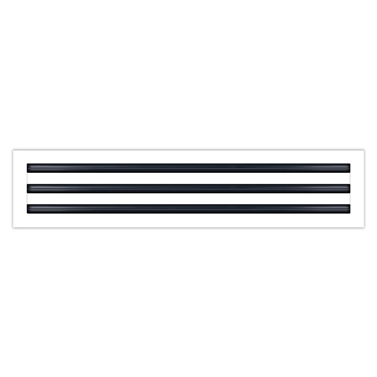 26x6 Linear Slot Diffuser – 3 Slot AC Vent Cover | Premium Steel HVAC Grille | Modern Air Register for Wall or Ceiling | White Powder-Coated Finish | Supply Vent