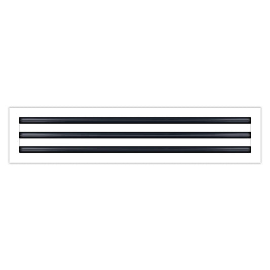 26x6 Linear Slot Diffuser – 3 Slot AC Vent Cover | Premium Steel HVAC Grille | Modern Air Register for Wall or Ceiling | White Powder-Coated Finish | Supply Vent