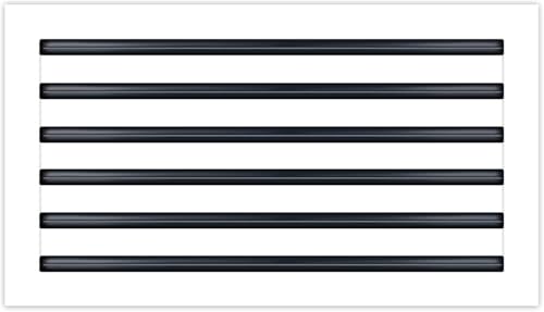 24x12 Linear Slot Diffuser – 6 Slot AC Vent Cover | Premium Steel HVAC Grille | Modern Air Register for Wall or Ceiling | White Powder-Coated Finish | Supply Vent