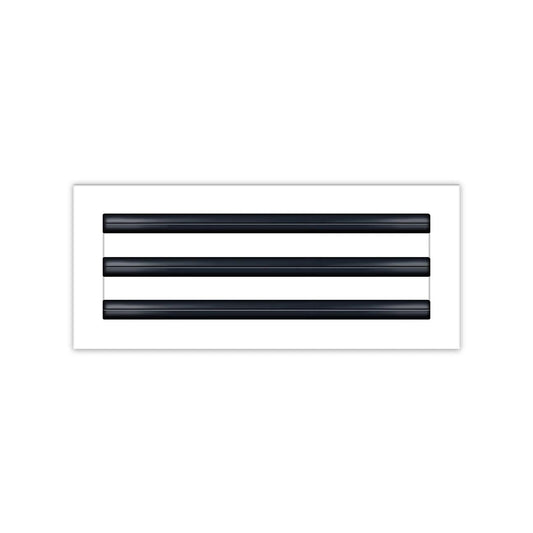 16x6 Linear Slot Diffuser – 3 Slot AC Vent Cover | Premium Steel HVAC Grille | Modern Air Register for Wall or Ceiling | White Powder-Coated Finish | Supply Vent
