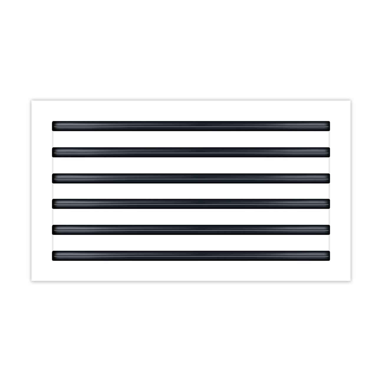 24"x12" Linear Slot Diffuser Vent Cover – 5 Slot Aluminum HVAC Air Vent Grille – Modern White AC Register for Wall or Ceiling – Durable, Rust-Resistant Finish – Easy to Install