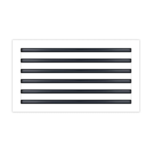 24"x12" Linear Slot Diffuser Vent Cover – 5 Slot Aluminum HVAC Air Vent Grille – Modern White AC Register for Wall or Ceiling – Durable, Rust-Resistant Finish – Easy to Install